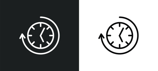 time passing icon isolated in white and black colors. time passing outline vector icon from productivity collection for web, mobile apps and ui.