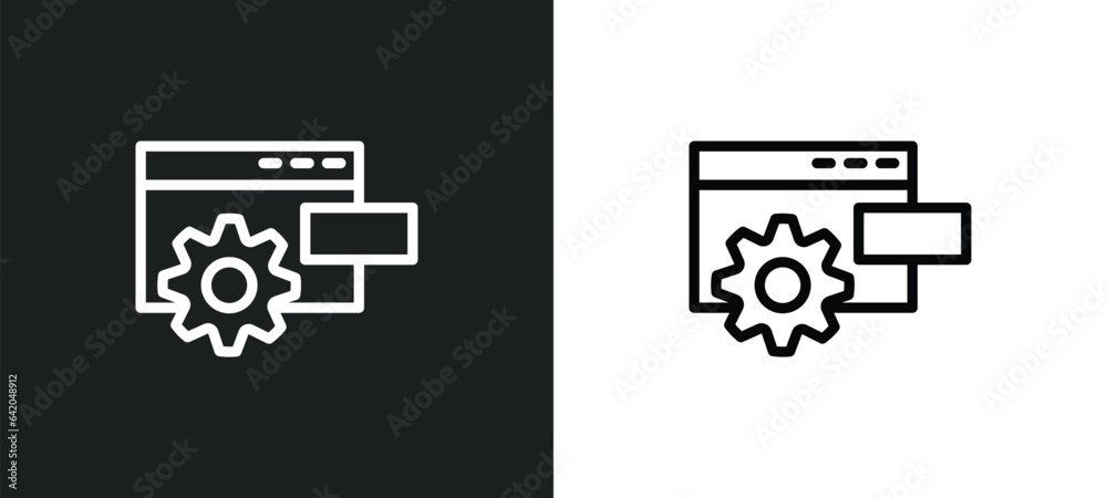 Wall mural seo icon isolated in white and black colors. seo outline vector icon from programming collection for
