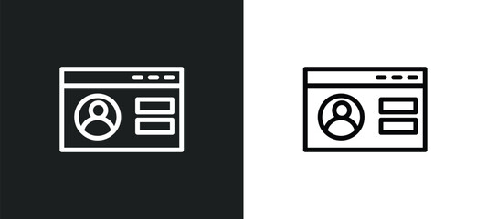 login icon isolated in white and black colors. login outline vector icon from programming collection for web, mobile apps and ui.