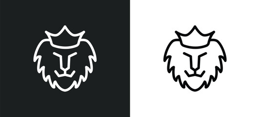 lion of judah icon isolated in white and black colors. lion of judah outline vector icon from religion collection for web, mobile apps and ui.