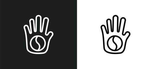 karma icon isolated in white and black colors. karma outline vector icon from religion collection for web, mobile apps and ui.