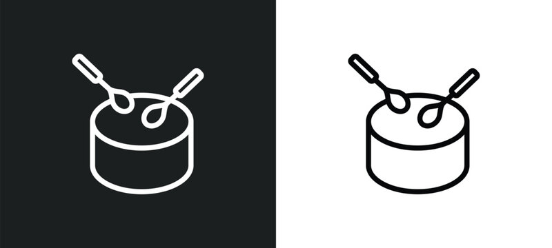 eyd drum icon isolated in white and black colors. eyd drum outline vector icon from religion collection for web, mobile apps and ui.