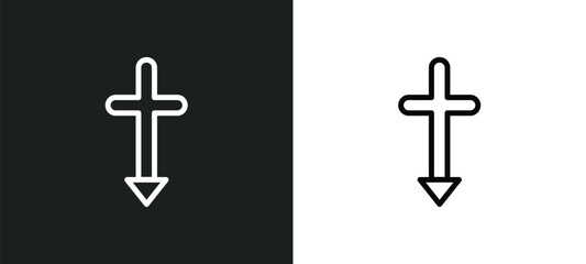 aaronic order church icon isolated in white and black colors. aaronic order church outline vector icon from religion collection for web, mobile apps and ui.