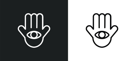 semitic neopaganism icon isolated in white and black colors. semitic neopaganism outline vector icon from religion collection for web, mobile apps and ui.