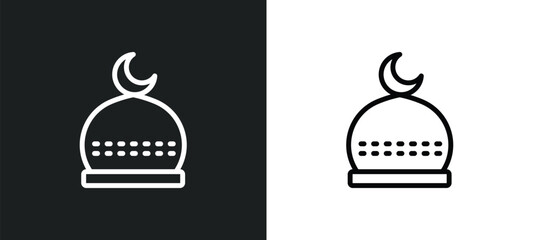 abrahamic icon isolated in white and black colors. abrahamic outline vector icon from religion collection for web, mobile apps and ui.