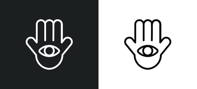 semitic neopaganism icon isolated in white and black colors. semitic neopaganism outline vector icon from religion collection for web, mobile apps and ui.