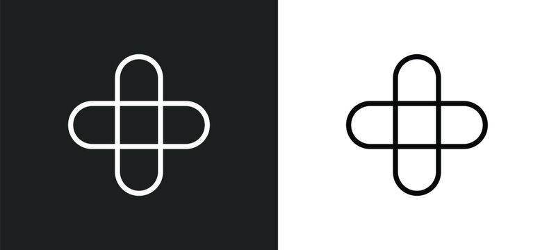 celtic cross icon isolated in white and black colors. celtic cross outline vector icon from religion collection for web, mobile apps and ui.