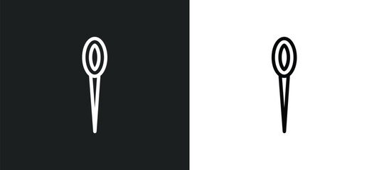 sewing needles icon isolated in white and black colors. sewing needles outline vector icon from sew collection for web, mobile apps and ui.