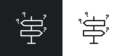 lost icon isolated in white and black colors. lost outline vector icon from signaling collection for web, mobile apps and ui. - obrazy, fototapety, plakaty