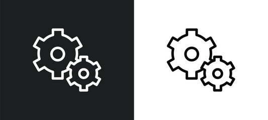 options icon isolated in white and black colors. options outline vector icon from social media marketing collection for web, mobile apps and ui.