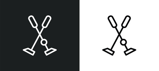polo sport icon isolated in white and black colors. polo sport outline vector icon from sport collection for web, mobile apps and ui.