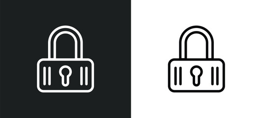 padlock? icon isolated in white and black colors. padlock? outline vector icon from strategy collection for web, mobile apps and ui.