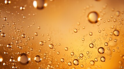 Fresh beer bubbles background, texture with free space for text