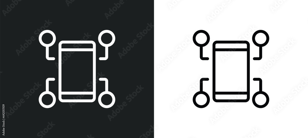 Wall mural content curation icon isolated in white and black colors. content curation outline vector icon from 