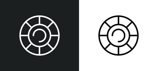 color value icon isolated in white and black colors. color value outline vector icon from technology collection for web, mobile apps and ui.
