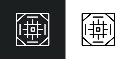 pixels per inch icon isolated in white and black colors. pixels per inch outline vector icon from technology collection for web, mobile apps and ui.