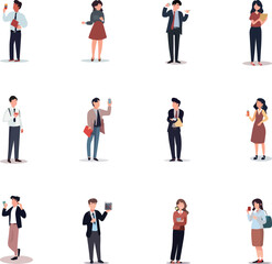 A wide variety of people with a wide range of jobs