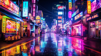 Obraz premium the city of hong kong at night