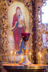 altar in orthodox church, church interior