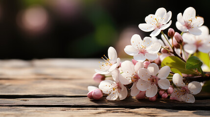 Apple blossom background with ample copyspaces for customized messages