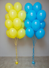 blue-yellow balloons, the flag of Ukraine