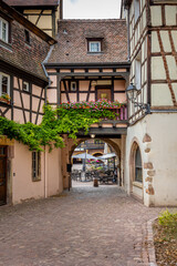 The town of Colmar in the French Alsace region with picturesque half-timbered houses and a fairytale atmosphere, the city is also called Little Venice
