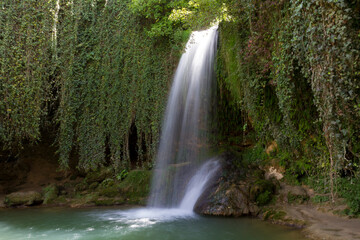 Waterfall in Tobera, Trespaderne, Castilla y Leon, Spain