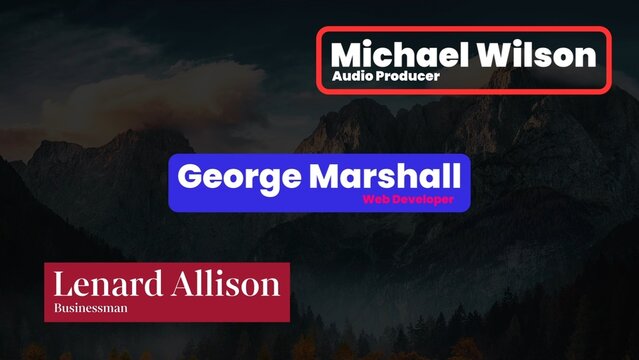 Colored Lower Thirds 01