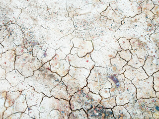 The ground lacks water and is dry.