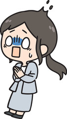 びっくりしている女性