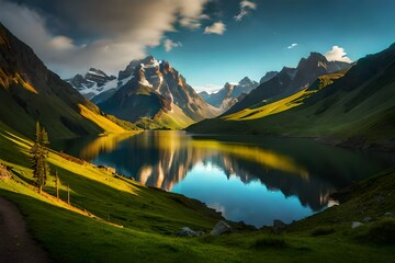 lake in mountains