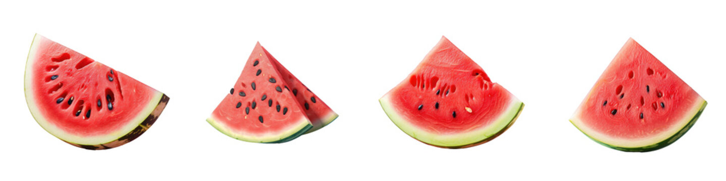 Watermelon stripes isolated on a transparent background