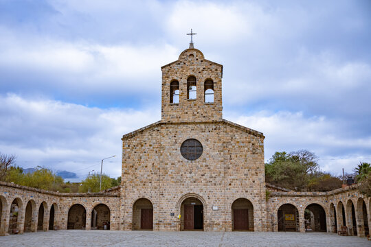 "Virgen de chaguaya" church against blue sky background.