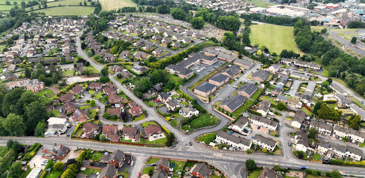 Aerial photo of Residential housing Armagh City Co Armagh Northern Ireland