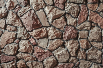 Stone wall background. Grunge close up texture.