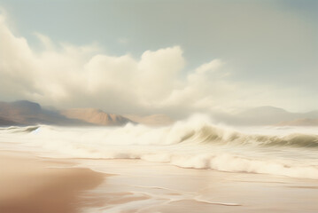 Serene Shorelines: Soft, Muted Tones and Light-Filled Beachscapes