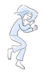 健やかに眠る若い女性