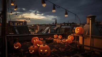 halloween pumpkin on the street