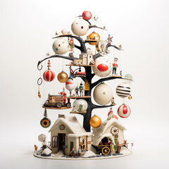 Christmas Fantasy Tree. A World of Wonder and Whimsy