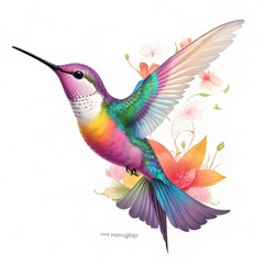 beautiful hummingbird, created by ai generated