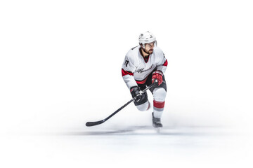 Fototapeta premium Dynamic Ice Hockey Skating Close-Up