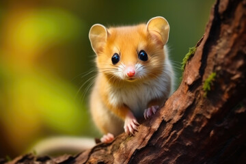 Obraz premium Adorable Dormouse in a Natural Setting