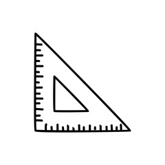 Measuring Tools, Ruler Vector doodle illustration