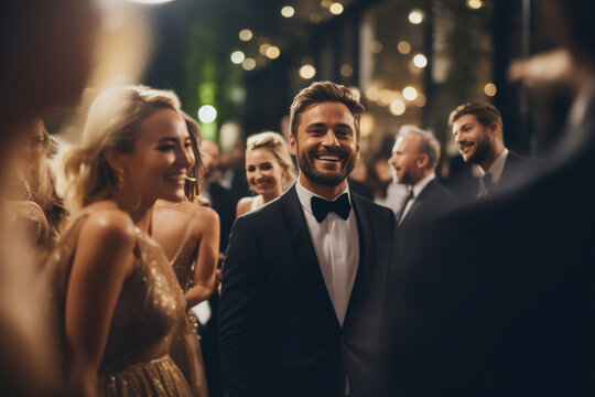 Celebs Grinning at Night's End