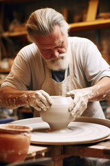 Artisan Crafting a Ceramic Vase