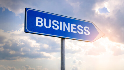 Obraz premium Street directional sign with the word 