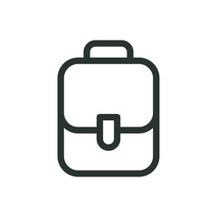 Small buckle bag isolated icon, mini bag with editable stroke