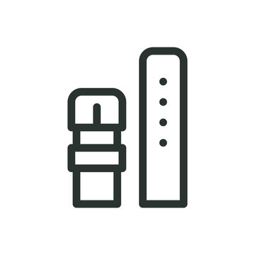 Watch strap isolated icon, watch belt with editable stroke