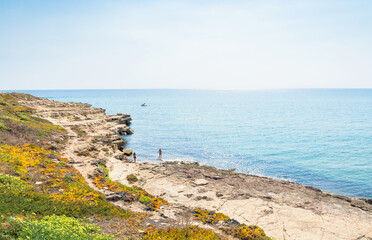 Cava D’Aliga coastline and sea in Scicli, Sicily, Italy. - 642083355