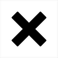 delete icon or cancel icon. for web design, vector isolated on white background.